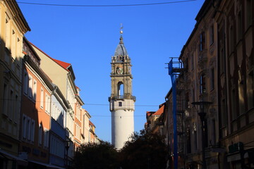 Obraz premium Blick auf den Reichenturm in der Stadt Bautzen in Sachsen