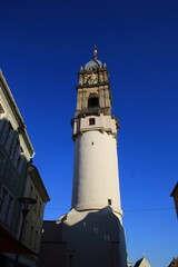 Blick auf den Reichenturm in der Stadt Bautzen in Sachsen