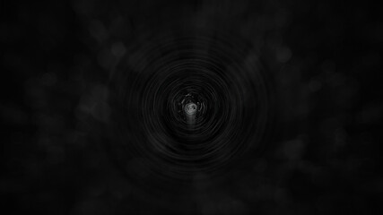 Dark black abstract spiral.  lines black hole