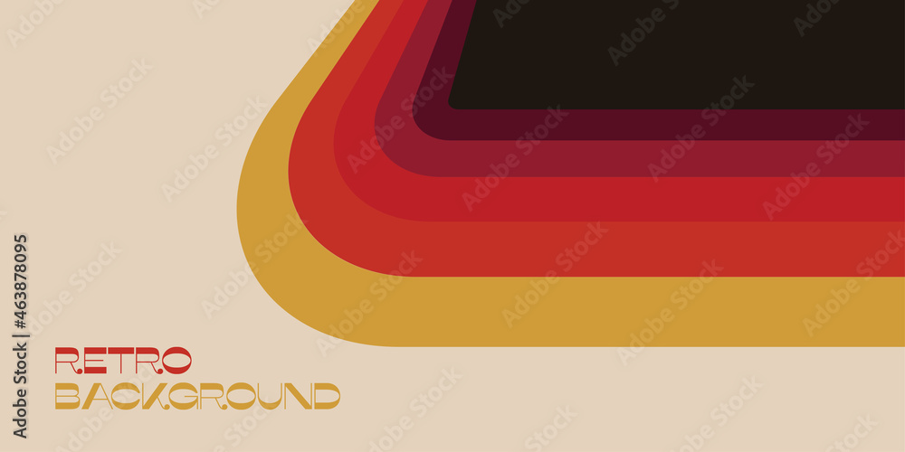 Poster minimal retro background with colroful stripes. eps10 vector.