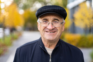 Portrait of a senior man outdoors