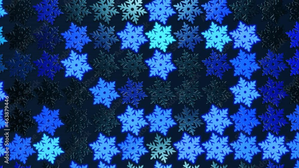 Poster christmas composition as new year background from garland with bulbs in form of snowflakes that lie 