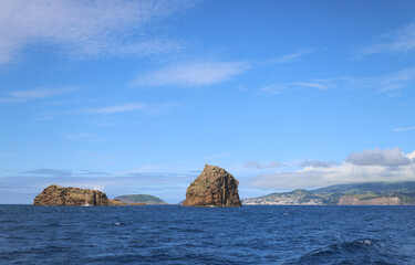 The islands of Empe and Deitado, Pico, Azores