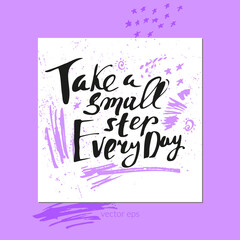 Vector calligraphy quotes, black ink sayings on white background