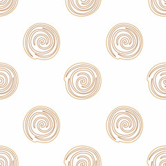 Baking pattern. A set of pastries from a bakery or pastry shop. Bakery or cafe concept. Vector illustration.