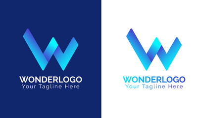 Modern w letter logo vector design. W branding letter logo.