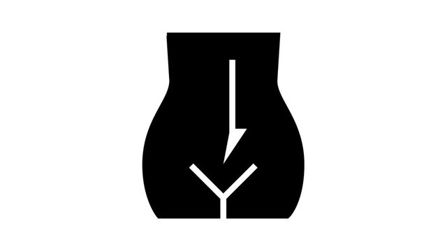 digestion system animated glyph icon. digestion system sign. isolated on white background
