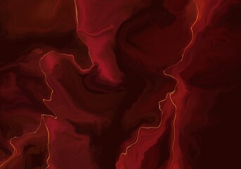 Luxury abstract red marble and gold texture background