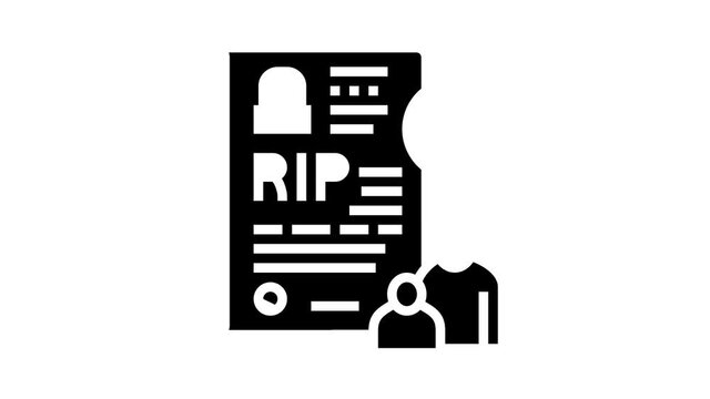loss of breadwinner allowance animated glyph icon. loss of breadwinner allowance sign. isolated on white background