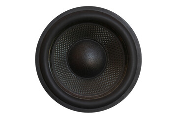 Sound speaker woofer, close up	
