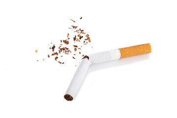 Individual broken cigarette