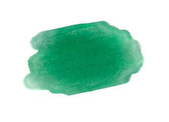 Green watercolor spot , transparent texture