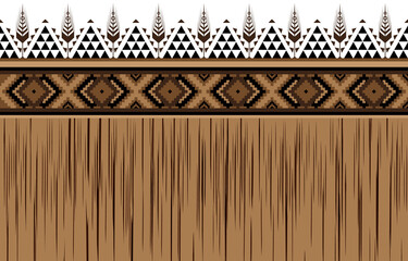 Ethnic ikat chevron pattern background Traditional pattern on the fabric 
in Indonesia and other Asian countries
