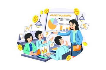 Foreign Currency Exchange Illustration concept. Flat illustration isolated on white background.