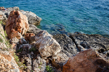 Fototapeta na wymiar Mittelmeerküste vor Kroatien