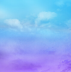 Romantic sunset sky as natural background