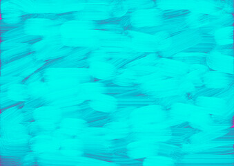 Blue, turquoise background. Paint strokes texture background