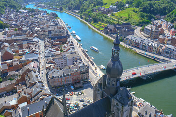 view of the river and the city Dinant Belgium