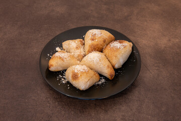 Italian Garlic Bread Rolls with Grated Cheese on Top and Stone Baked
