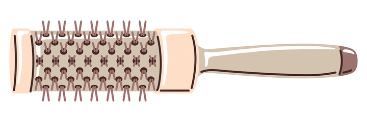 Barber illustration of professional hair comb. Hairdressing item.