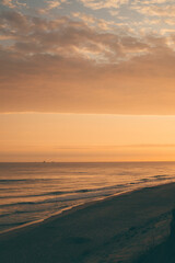 Fototapeta na wymiar Baltic sea - sunset or sunrise on the beach