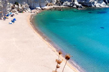 Photo sur Plexiglas Plage de Camps Bay, Le Cap, Afrique du Sud Above photo of Kleoparta Beach in Cesme, Izmir, Turkey.
