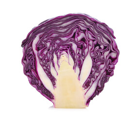 Fototapeta premium Half of red cabbage isolated on white background