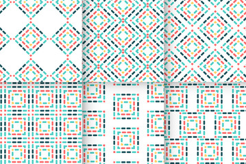 Abstract geometric shapes of colorful modern pattern