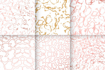 rose gold tiles pattern set
