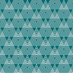 Green and white background. Triangle pattern. Geometric simple image illustration. Seamless pattern. Triangle mosaic pattern vector background. Ethnic pattern.