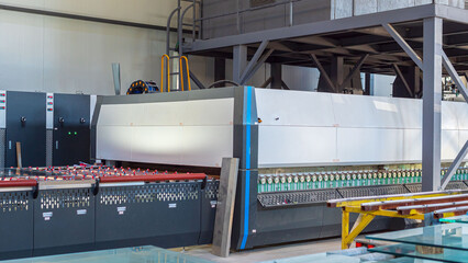Bending Convection Toughened Glass Machine. Glass Processing Machine