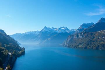 Fototapeta na wymiar Niederbauen-Chulm and Lucern Lake