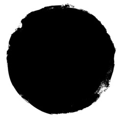 Watercolor black circle on white as background. Vector