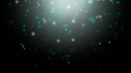 blue and white defocused lights on dark background