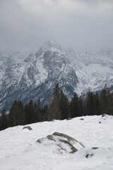 Fototapeta na wymiar Tatra mountains in winter, Europe
