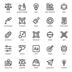 Fototapeta na wymiar Design Thinking icon pack for your website design, logo, app, UI. Design Thinking icon outline design. Vector graphics illustration and editable stroke.