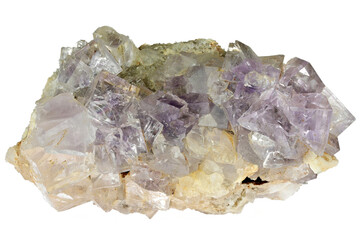 fluorite from Berbes, Spain isolated on white background