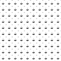 Square seamless background pattern from black rowan berrys are different sizes and opacity. The pattern is evenly filled. Vector illustration on white background