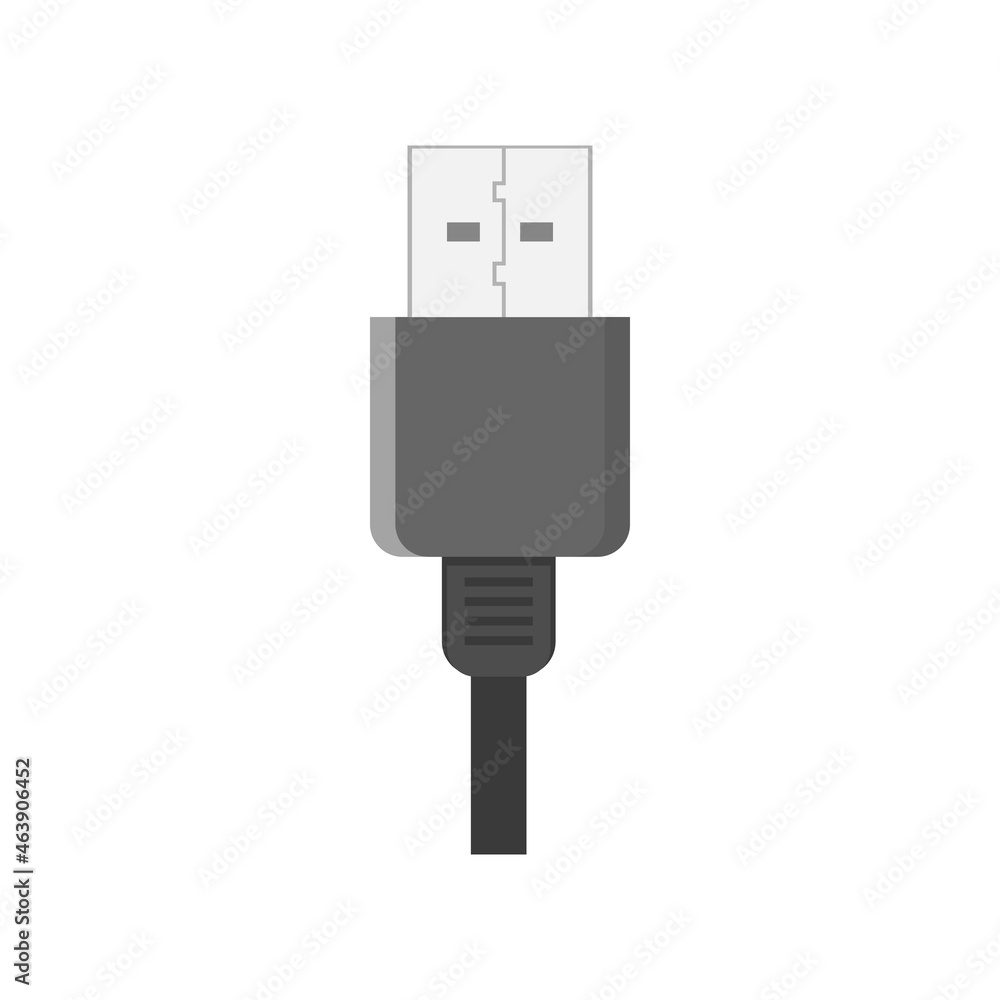 Poster vector icon of usb isolated on transparent backgrount. eps 10 editable. flat design.