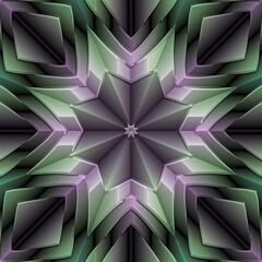 3d effect - abstract octagonal color gradient pattern