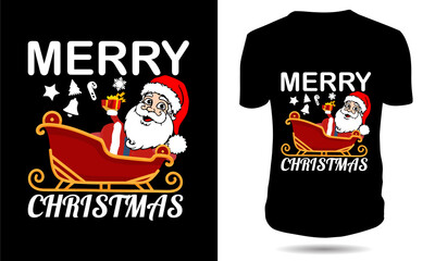 Merry christmas day tshirt design