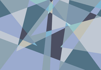Fondo de triángulos azules y fríos poligonal.