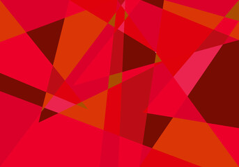 Fondo de triángulos rojos abstracto y poligonal.