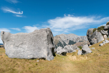 Scenic View around Castle Hill, South Island of New Zealand