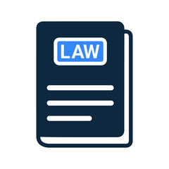 Book, law icon. Simple editable vector illustration.