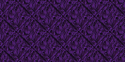 Vector seamless purple tile curve pattern
