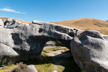 Fototapeta na wymiar Scenic View around Castle Hill, South Island of New Zealand