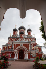 old orthodox red brick church