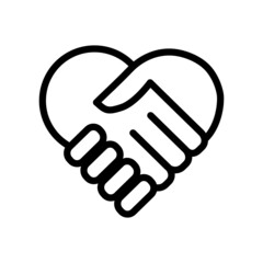 handshake icon vector illustration
