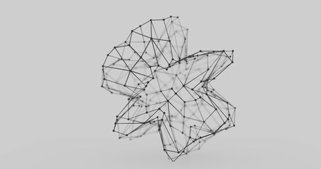 Obraz premium 3D wireframe render 